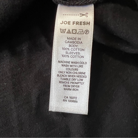 Joe Fresh Crotchet Black T-shirt M - Picture 8 of 9